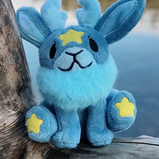 Mini Blue Moon Jackalope Keychain Plush