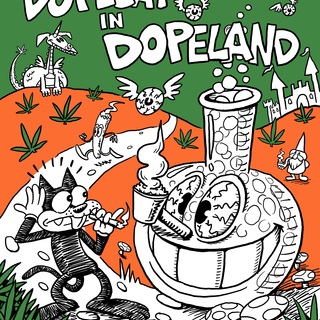Dopecat in Dopeland Print