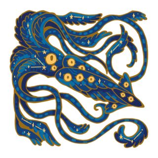 Starry Squid Pin