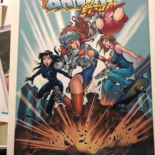 LARGE PRINT G: BANZAI BLAST! -- 11" x 17" autographed