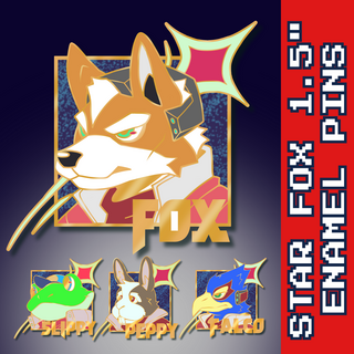 Star Fox 1.5" Enamel Pins