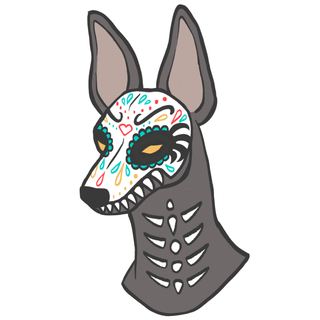 Day of the Dead- Xolo Dog pin