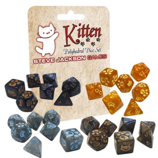 Kitten Polyhedral Dice Set (Multiple Colors!)