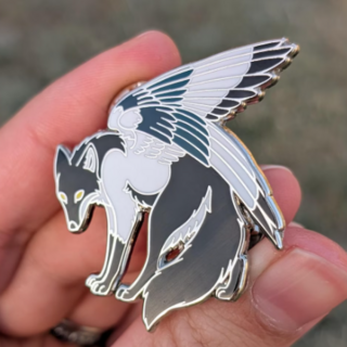 Magpie Fox Pin