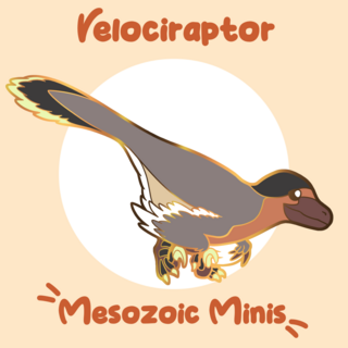 Enamel Pin: Velociraptor [STRETCH GOAL]