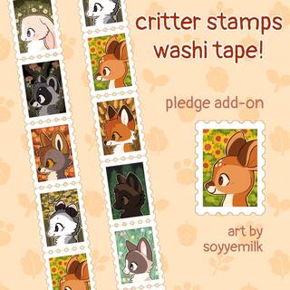 1 Critterfolk Stamp Washi Tape