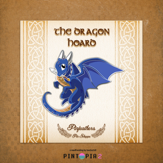 Lapis Sword Dragon Enamel Pin