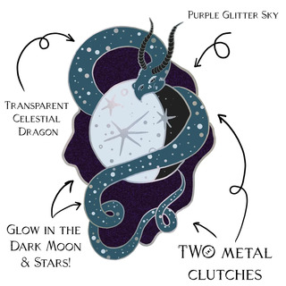 Celestial Dragon - Gilded pin