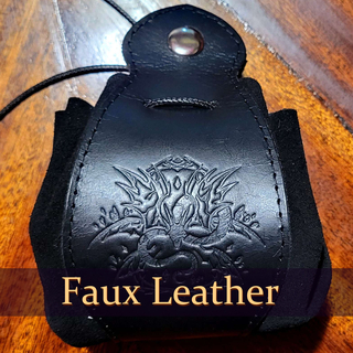 Faux Leather Bag-Black