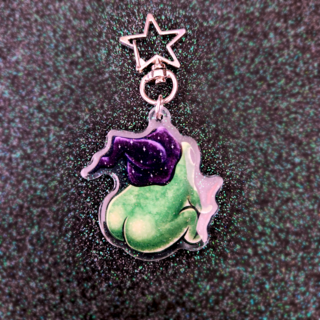 Acrylic Charm - Frog in a Witch Hat