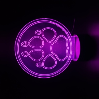 Light-Up Paw Print Sign