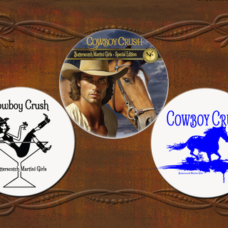 Three Cowboy Crush Coasters Full Set by the Butterscotch Martini Girls