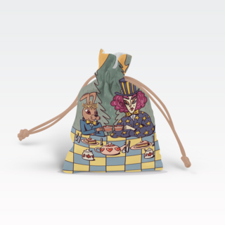 Hatter & the Hare Canvas Pouch