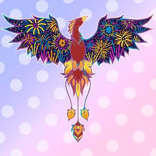 Firework Phoenix Enamel Pin