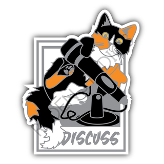 Con Adventurers "Discuss" Die Cut Sticker