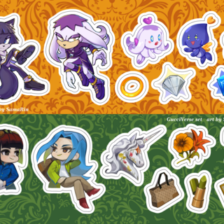 Sticker Sheet: SonicAU + GucciVerse