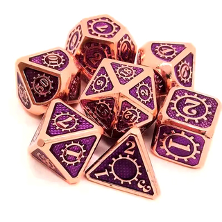 Overclock Metal Gear Dice Brass/Purple