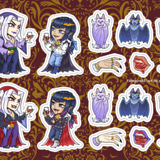 Sticker Sheet: VampireAU