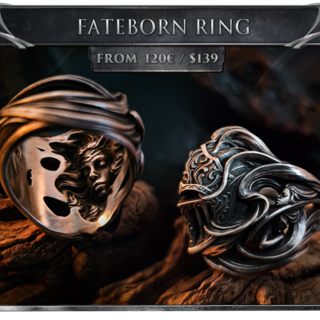 Fateborn Ring - White Brass
