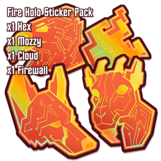 Fire Holo Sticker Pack