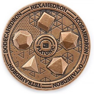 One (1) Copper Platonic Coin