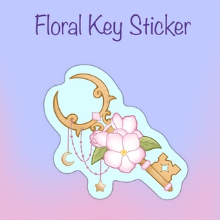 Floral Key Sticker