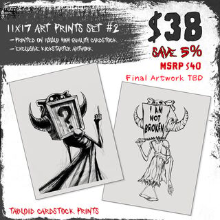 2x Exclusive Bag Lady Art Prints Set #2 by Shawn Coss