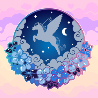 Pegasus Skybound Silhouette Enamel Pin