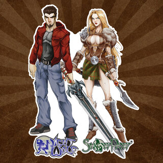 Rodney Marcelli & Cirilla MacKinlay 3x4” Die Cut Sticker