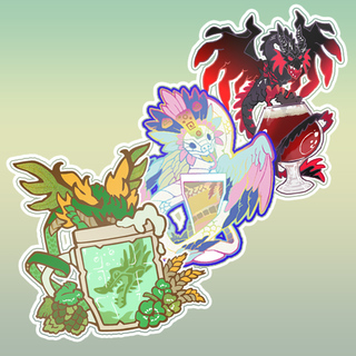 3 Beer Dragon stickers