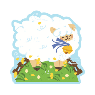 Windy Sheep Vinyl Sticker
