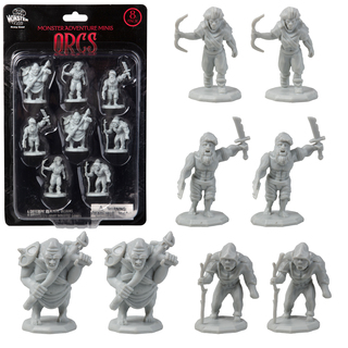 Monster Orcs Paintable Mini Figures Set of 8