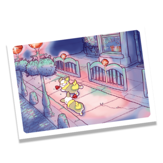 Corgis on Lollypop Rd. mini print