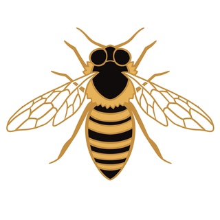 Honey Bee 1.5" mini pin