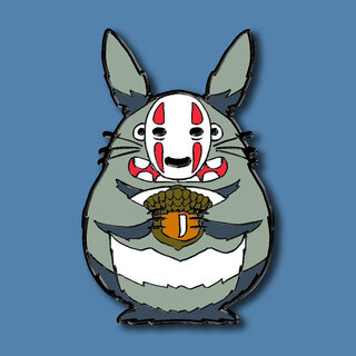 Kaonashi Totoro enamel pin