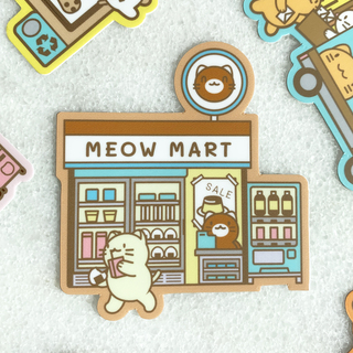 Meow Mart Convenience Store Sticker