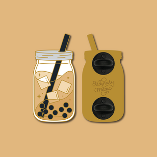 Milk Tea Boba Enamel Pin