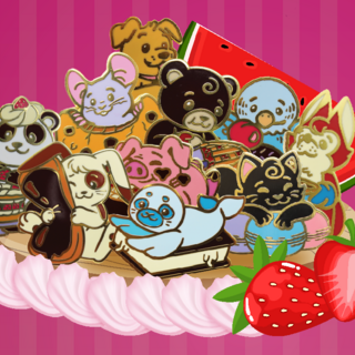 Complete Set of Pastry Pet Pins