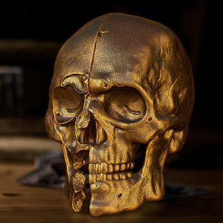 Skull | 24K Gold Plated Bronzed Steel