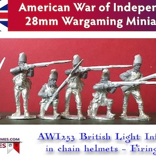 BG-AWI253 British Light Infantry Firing (6 models, 28mm unpainted)