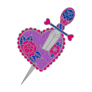 Dagger & Heart Pin - Bisexual