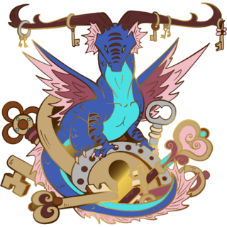 Deadbolt - Key Dragon Hoard Keeper Enamel Pin - Preorder