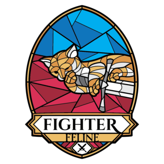 Old Pin - Fighter Feline