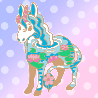 Waterfall Unicorn Enamel Pin