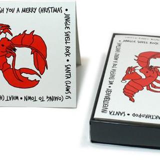 Lobster-Themed Christmas Cards