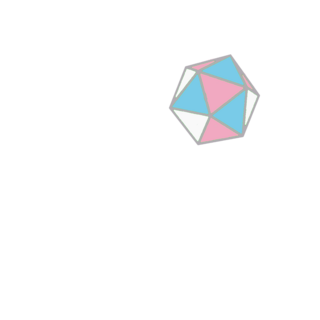 D20 Mini Pin (Trans Pride)