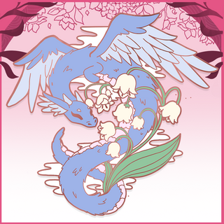 Lily of the Valley Dragon Pin