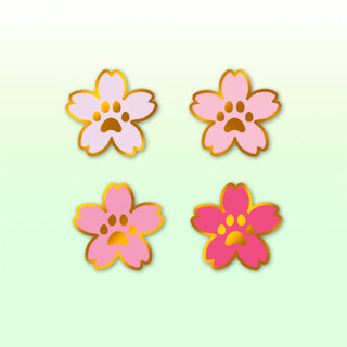 Sakura Paws Mini Enamel Pins Pack [4 pcs]