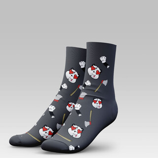 GREY PATTERN SOCKS