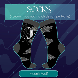Moonlit Wolf Socks